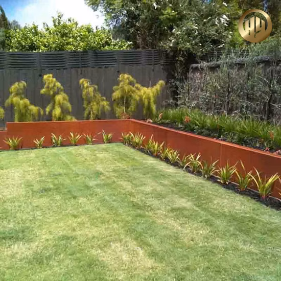 15 cm breite Cortenstahl-Gartendekorationskante aus rostigem Metall