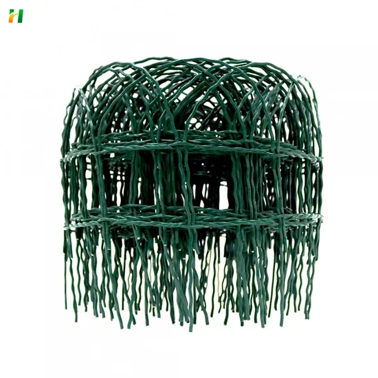 Garten-Grenzzaun, grüner PVC-beschichteter Rasenkanten-Drahtgeflecht-Randzaun